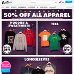 50% off All Apparel - Premium Tees US $17.50 (~AU $25.85) + Delivery @ Threadless