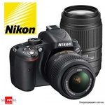 Nikon Digital SLR Camera D5100 Kit (18-55mm VR) & (55-300mm ED VR) $1050 Delivered