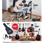 Aldi - Electronic Drumkit ($299), Acoustic guitar ($59.99), Electric Acoustic Guitar ($99.99), Clarinet/Trumpet/Flute($149)