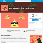 $10 Joining Bonus at Up Digital Bank via Student Edge