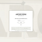 10% off Archie Rose Whisky, Gin, Vodka (Minimum $60 Purchase) @ Archie Rose