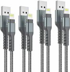 iPhone Lightning Cables 4-Pack (2x 3ft + 2x 6ft) $15.36 + Delivery ($0 with Prime/ $39 Spend) @ Arshcea Amazon AU