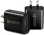 QC 3.0 Quick 18W Wall Charger BLK SAA Certified $5.99, 2pcs $9.99 + Delivery ($0 with Prime/ $39 Spend) @ YESDEX Amazon AU