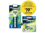 Gillette Mach 3 Turbo Razor and 4 Pack Refill $19.98 at Big W