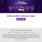 Win 2x Tickets to a Women's Game with Cadbury