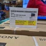 [VIC] Sony XR65A80J 65" A80J 4K BRAVIA XR OLED $3,099.99 in-Store @ Costco (Docklands)
