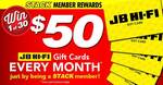 Win 1 of 30 $50 JB Hi-Fi Gift Cards from STACK