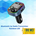 Bluetooth Car Radio Transmitter w/ Rainbow LED $15 + $10.23 Shipping ($0 BNE C&C) @ Big Wei Battery