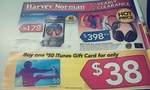Harvey Norman iPod Touch 8GB $178 and $50 iTunes Card for $38