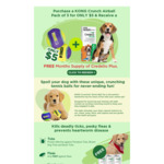 KONG Crunch Airball 3-Pack for $5 + Free 1 Month Supply of Credelio Plus + Free Shipping @ Budget Pet Products