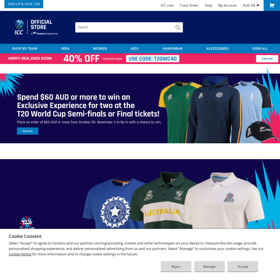 Official ICC World Twenty20 2014 merchandise available for sale in