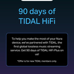 Free 90-Day Tidal Hifi Membership (New Tidal Members Only) With Nura Device @ Nura App