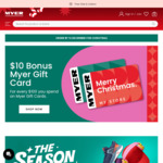 MYER one Members: Bonus $10~$20 Voucher with Valid Purchase @ MYER (Activation Link Required, Terms Vary)