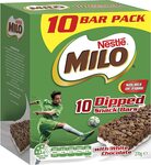 Milo Dipped Snack Bars with White Chocolate 10-Pack $4.00 ($3.60 S&S) + Delivery ($0 Prime/ $39 Spend) @ Amazon AU