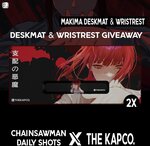 Win a Makima Deskmat and Wristrest from Chainsaw Man Daily Shots