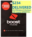 [Afterpay] Boost $300 Prepaid SIM Starter Kit $234 Delivered @ Auditech_online eBay