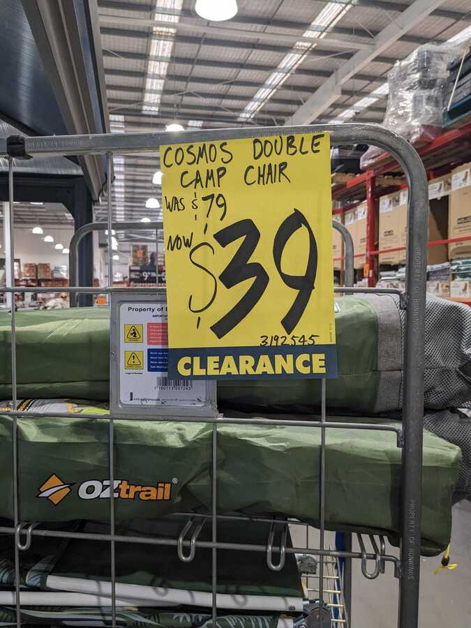 VIC Oztrail Cosmos Double Camping Chair 39 Bunnings Vermont