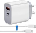 [Prime] XIAOFEIPENG USB C Charger, 25W Super Fast Charger Dual Port USB C Quick Charging 3.0 $13.58 @ INNISTA via Amazon