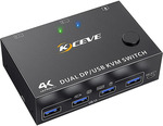 DP Dual Monitor KVM Switch DP 1.4 and USB 3.0 US$42.36 (~A$65) Delivered @ Consumer Electronic Store AliExpress