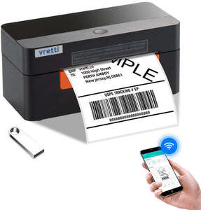 Vretti Thermal Label Printer D463B Black & Orange with Wi-Fi for 4x6 Thermal Paper US$69.28 (~A$106) Delivered @ Vrettitech