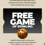 Free Game of Bowling @ Kingpin