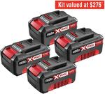 Ozito PXC 18V 4.0Ah Battery Quad Pack - $129 Delivered/ C&C/ in-Store @ Bunnings