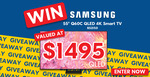 Win a Samsung 55" Q60C QLED 4K Smart TV (Worth $1495) from Betta