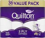 Quilton 3-Ply Toilet Tissue 36 Pack $18 ($16.20 S&S) + Delivery ($0 with Prime/ $59 Spend) @ Amazon AU