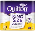 Quilton 3-Ply King Size Unscented Toilet Tissue (30 Rolls) $20.00 ($18.00 S&S) + Delivery ($0 with Prime/ $59 Spend) @ Amazon AU