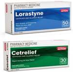 50x Loratadine 10mg + 30x Cetirizine 10mg, Hayfever Relief Small Box Clearance $9.99 Delivered @ PharmacySavings