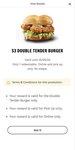 Double Tender Burger $3 @ KFC (Pick up Only, Online/App Required)