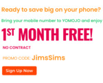 Port Your Mobile Number to Yomojo & Get First Month Free @ Yomojo