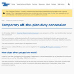 [VIC] Temporary Off-The-Plan Land Transfer (Stamp) Duty Concession @ State Revenue Office, Victoria