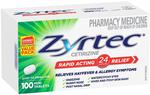 Zyrtec Antihistamine Allergy & Hayfever Mini Tablets 100 Pack $39.99 ($29.99 with Cashback) @ Chemist Warehouse