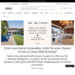 Win a Luxury Bali Getaway (Valued over $5,000) + $2,000 Adairs Gift Card from Adairs + Luxury Escapes