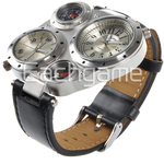 US $9.79 Cool Compass Thermometer Boys/Men's Quartz Wrist Watch PU Leather Band 9415 @Eachgame