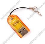 73% OFF- $0.51-Crystal Keychain SD+TF Memory Card Reader-Free Shipping