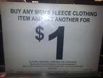 Target - Men's Fleece Clothing Buy One Get One for $1
