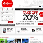 20% off All Seats, All Flights with Air Asia