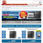 HP MicroServer N54L $229, Bundle w/ 2TB Seagate NAS $339, Gen 8 G1610T $399 @ ShoppingExpress