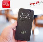 JJSKY Dot View Flip Case for HTC One (M8) + Free Screen Protector $10.99 Free Ship