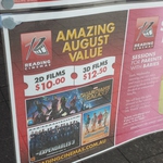 Reading Cinema August Deal. 2D Movies $10, 3D Movies $12.50 (WA)