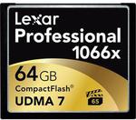 Lexar 1066x 64GB Compactflash Card $91.95 USD + Shipping @ Adorama