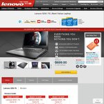 Lenovo G50-70 i3 $499 (4GB/500GB), i5 $599 (+Radeon R5 M230), i7 $799 (8GB/500GB +R5 M230)