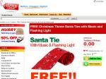 FREE Christmas Theme Santa Ties with Music and Flashing Light