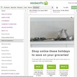 $10 off $100 Spend @ Woolworths Online (Free Delivery if Ordered by Sunday the 27/09)