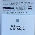 Apple 30 Pin to Lightning Adapter (Genuine) - $15 @ Kmart [Caboolture, QLD]