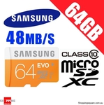 Samsung EVO MicroSD 64GB $25.95HK/$27.95AU Delivered @ Shopping Square