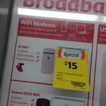 $15 Telstra MF65 3G Mobile Broadband Pocket Wi-Fi @ Coles