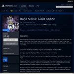 [AU PS Store] Don't Starve: Giant Edition for PS Vita $7.55 AUD